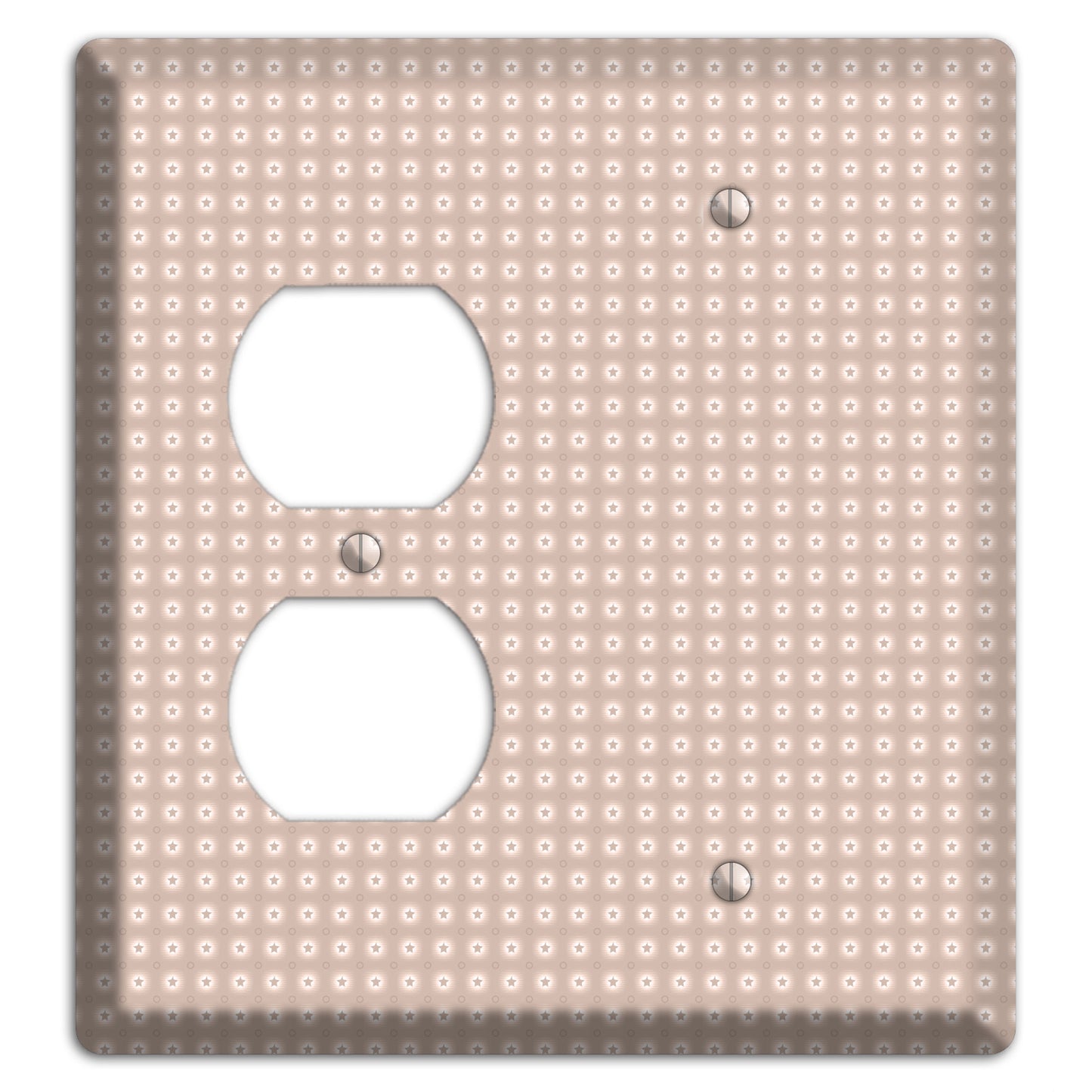 Beige with Circled Stars Duplex / Blank Wallplate