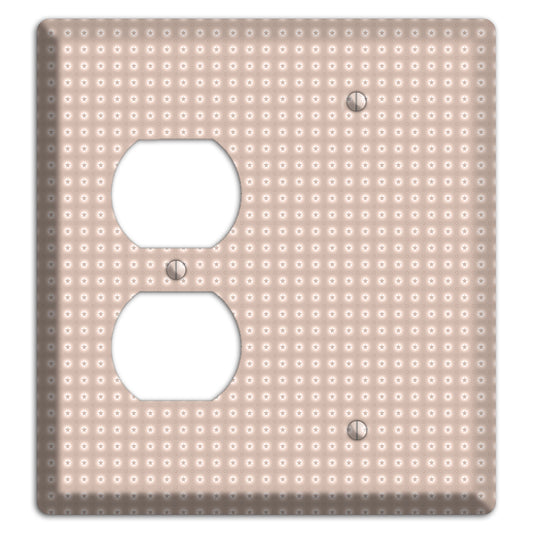 Beige with Circled Stars Duplex / Blank Wallplate