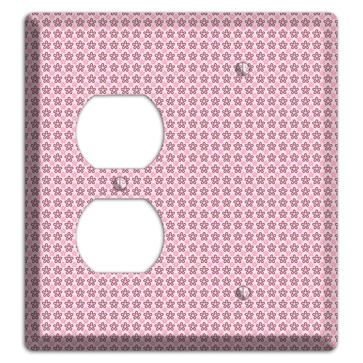 Pink Tiny Floral Duplex / Blank Wallplate