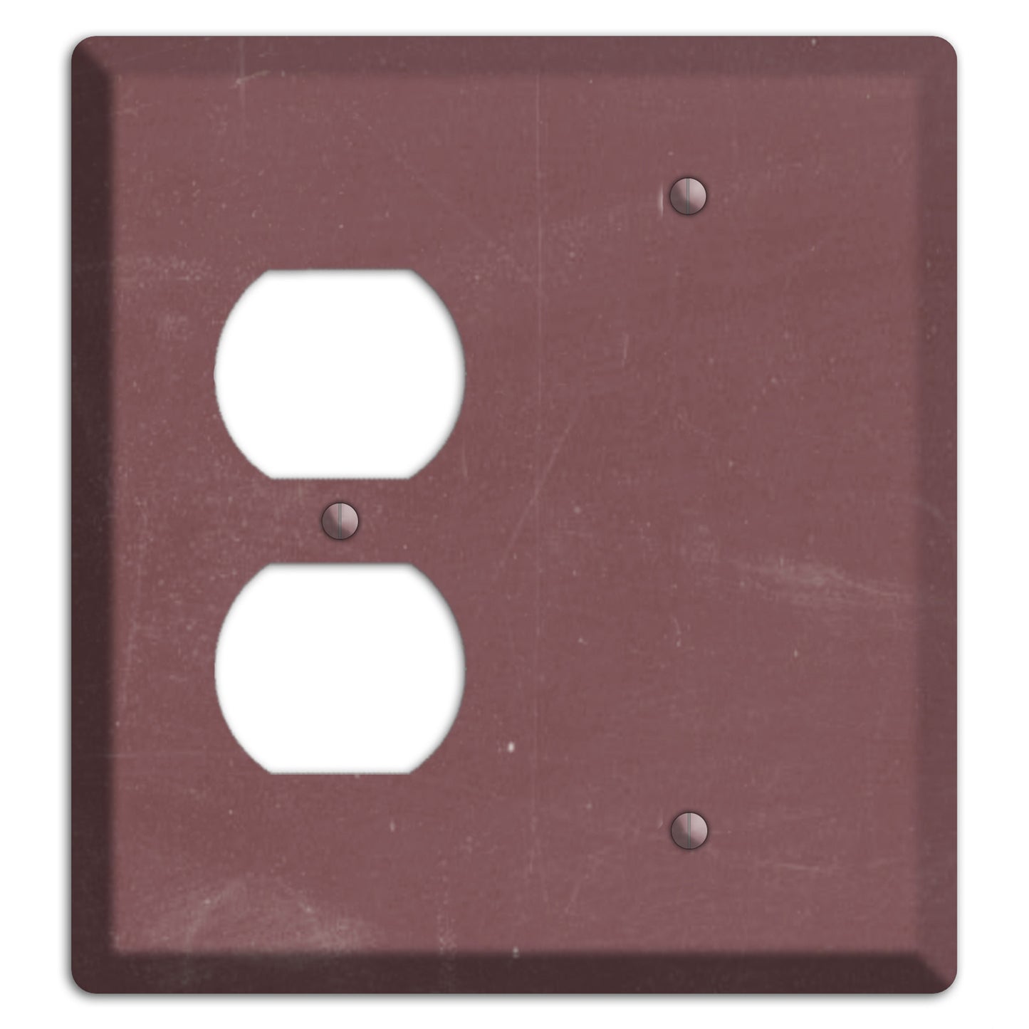 Chalk Dark Maroon Duplex / Blank Wallplate