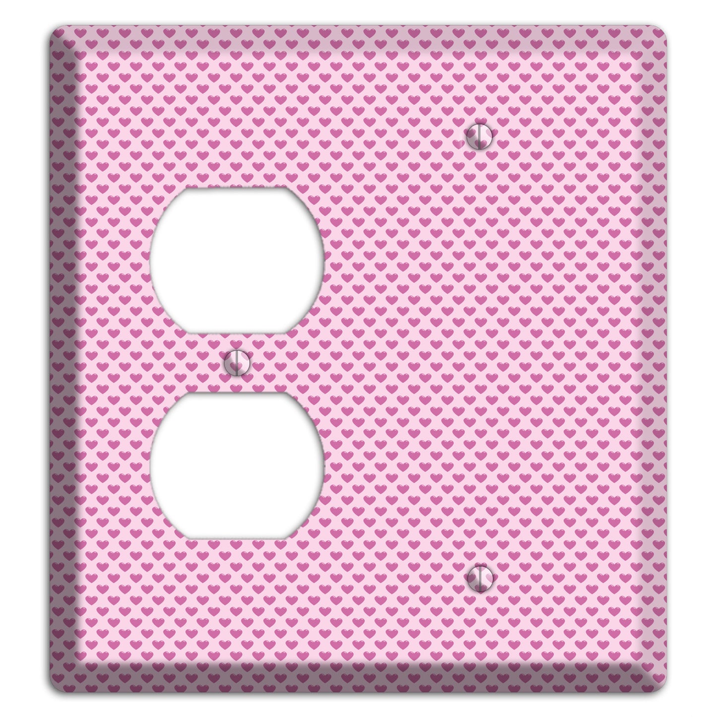 Pink Hearts Duplex / Blank Wallplate