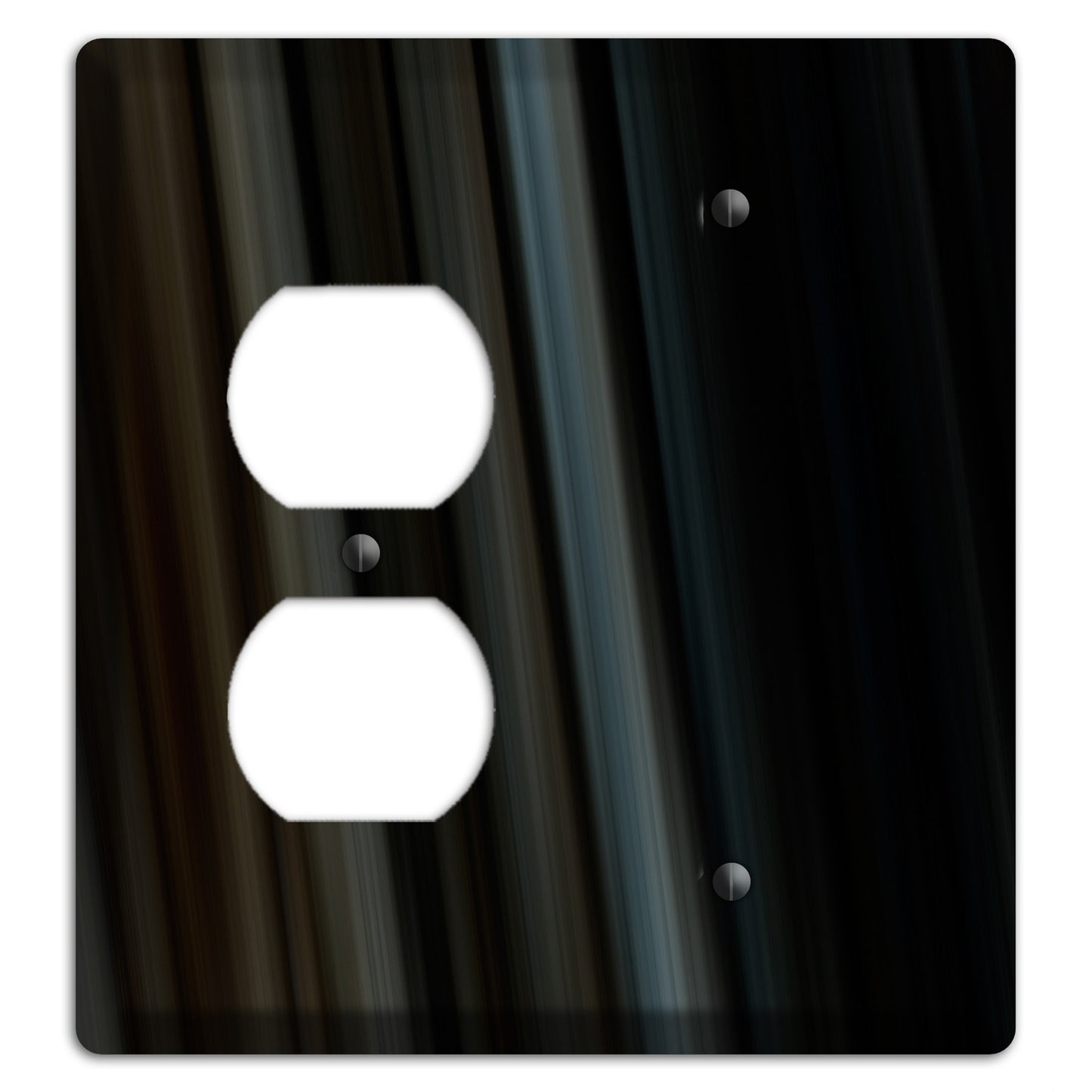 Black Ray of Light Duplex / Blank Wallplate