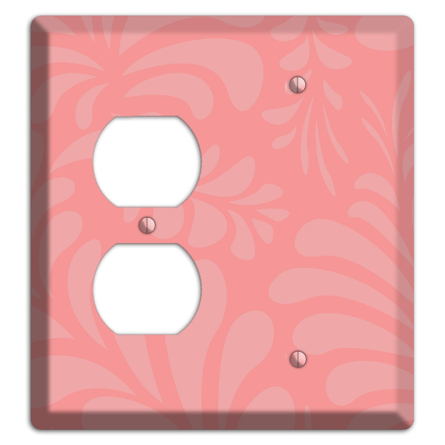 Pink Herati Duplex / Blank Wallplate