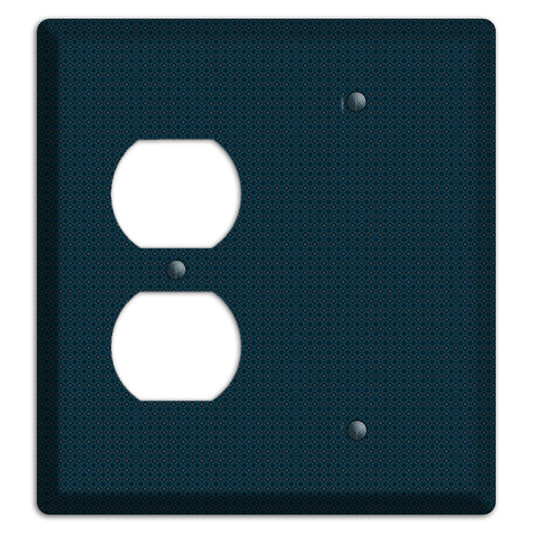 Navy Foulard Duplex / Blank Wallplate