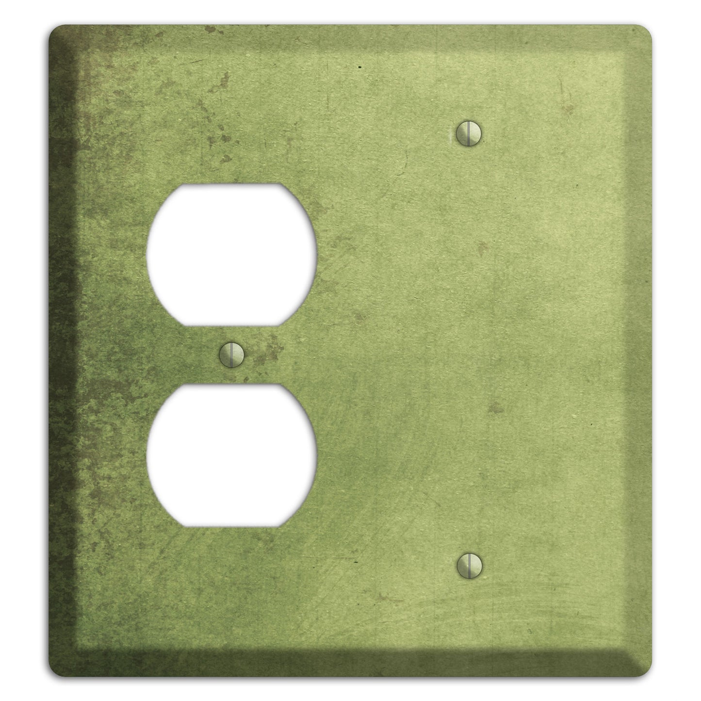 Green Smoke Vintage Grunge Duplex / Blank Wallplate