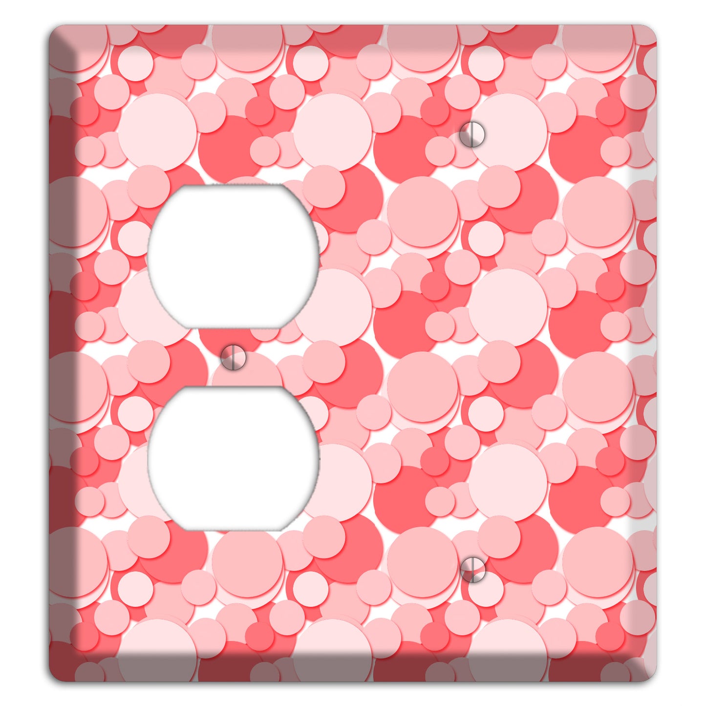 Multi Pink Bubble Dots Duplex / Blank Wallplate