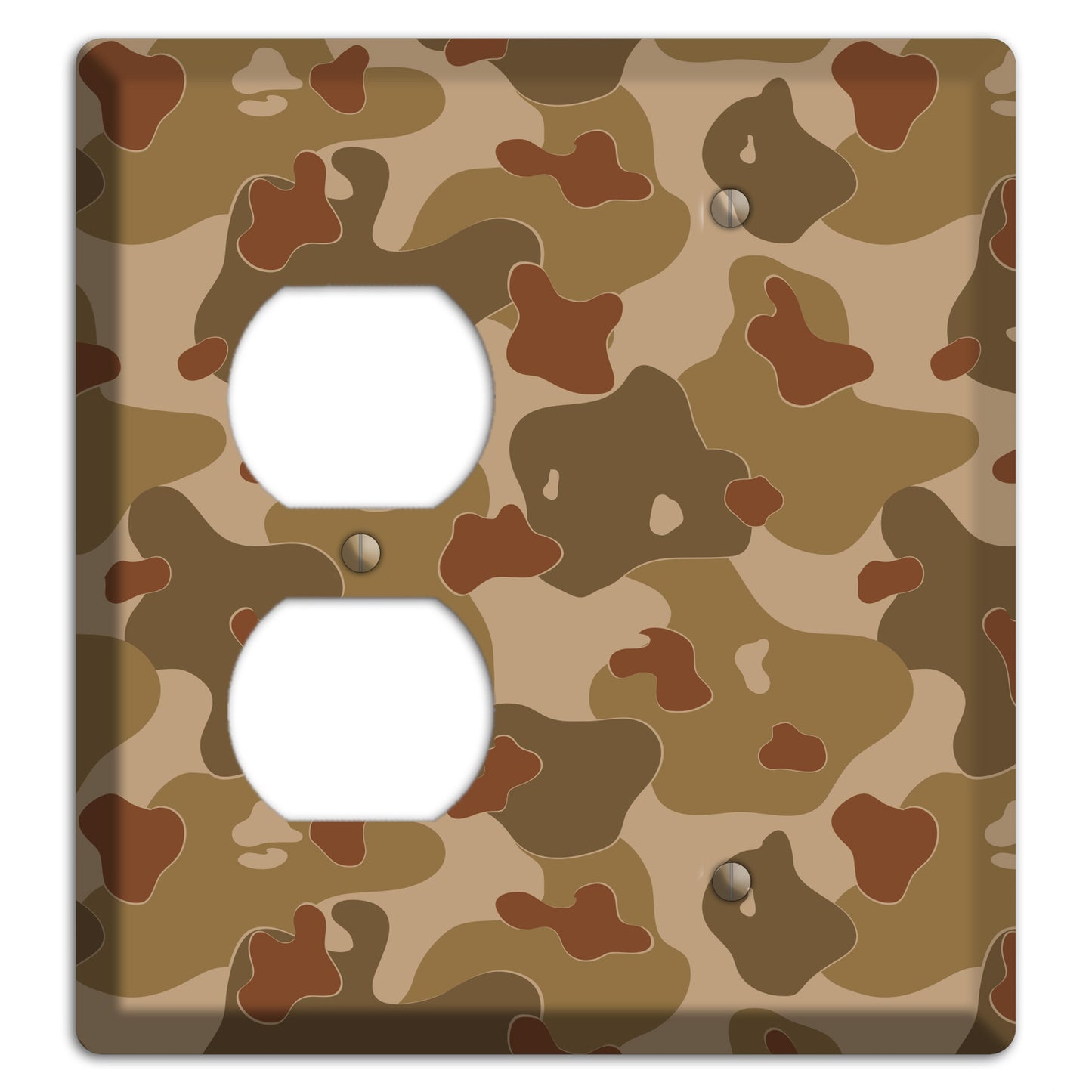 Earth Brown Camo Duplex / Blank Wallplate