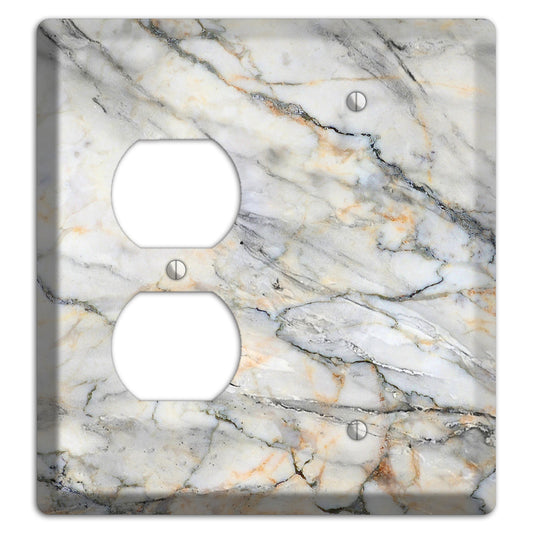 Roman Coffee Marble Duplex / Blank Wallplate