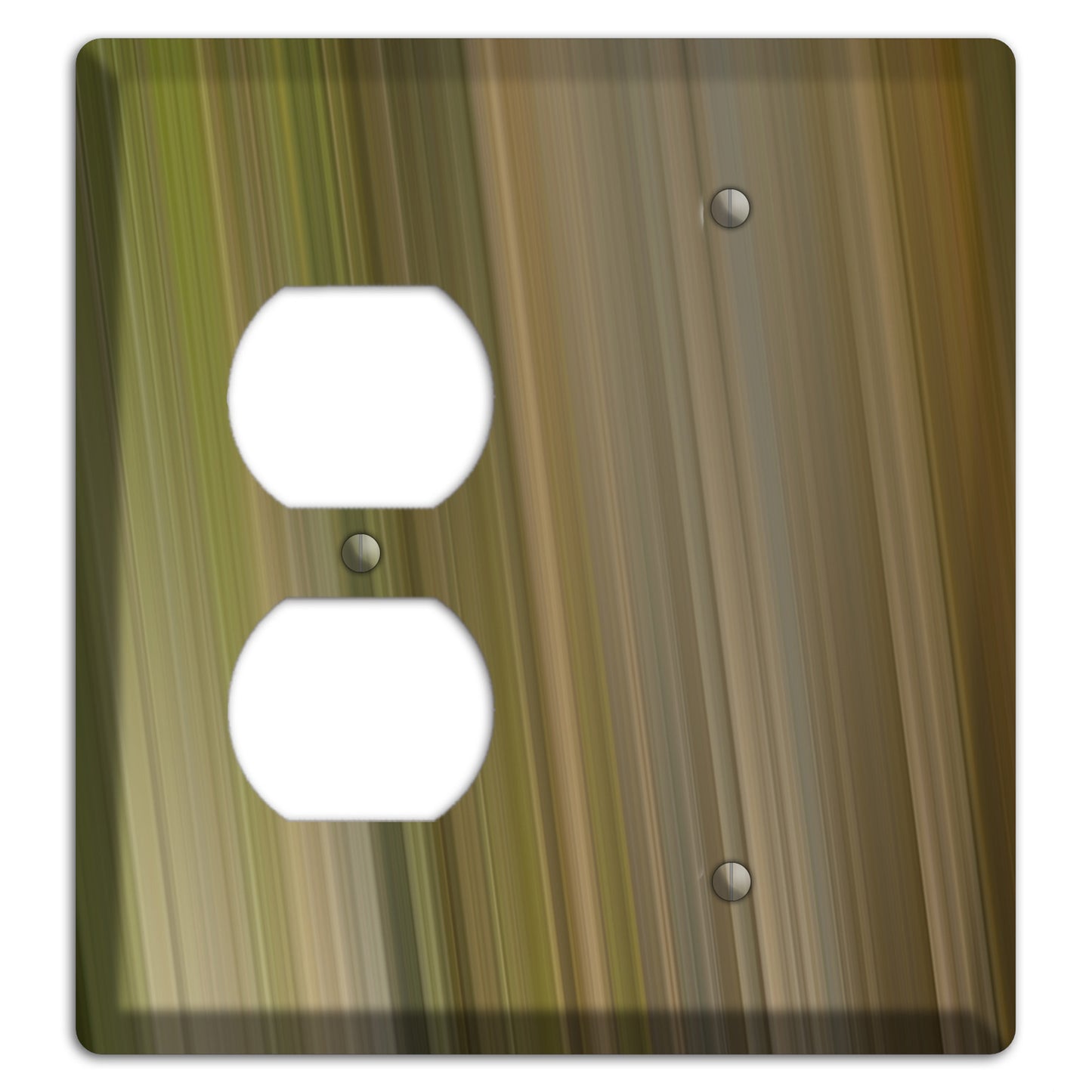 Olive and Brown Ray of Light Duplex / Blank Wallplate