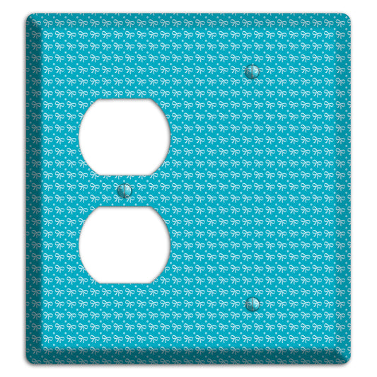 Turquoise Bows Duplex / Blank Wallplate