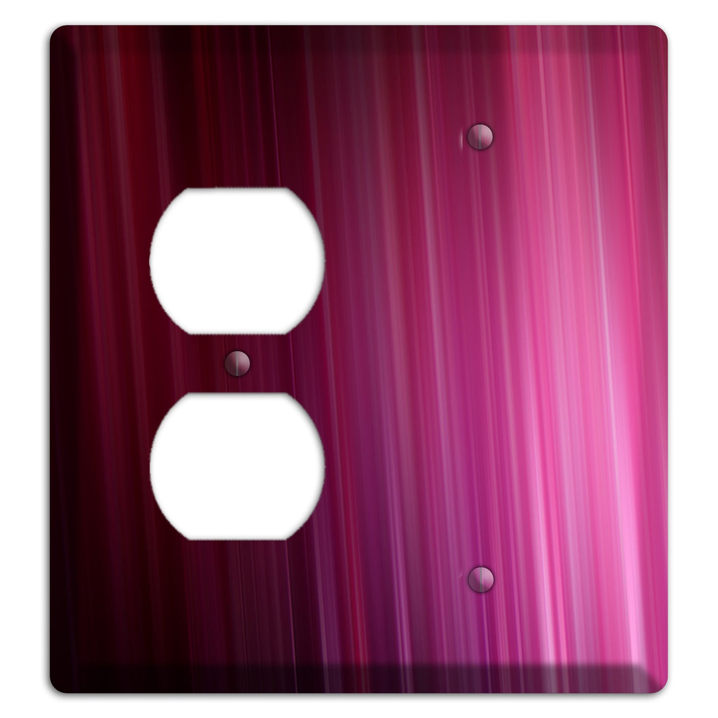 Fuschia Ray of Light Duplex / Blank Wallplate