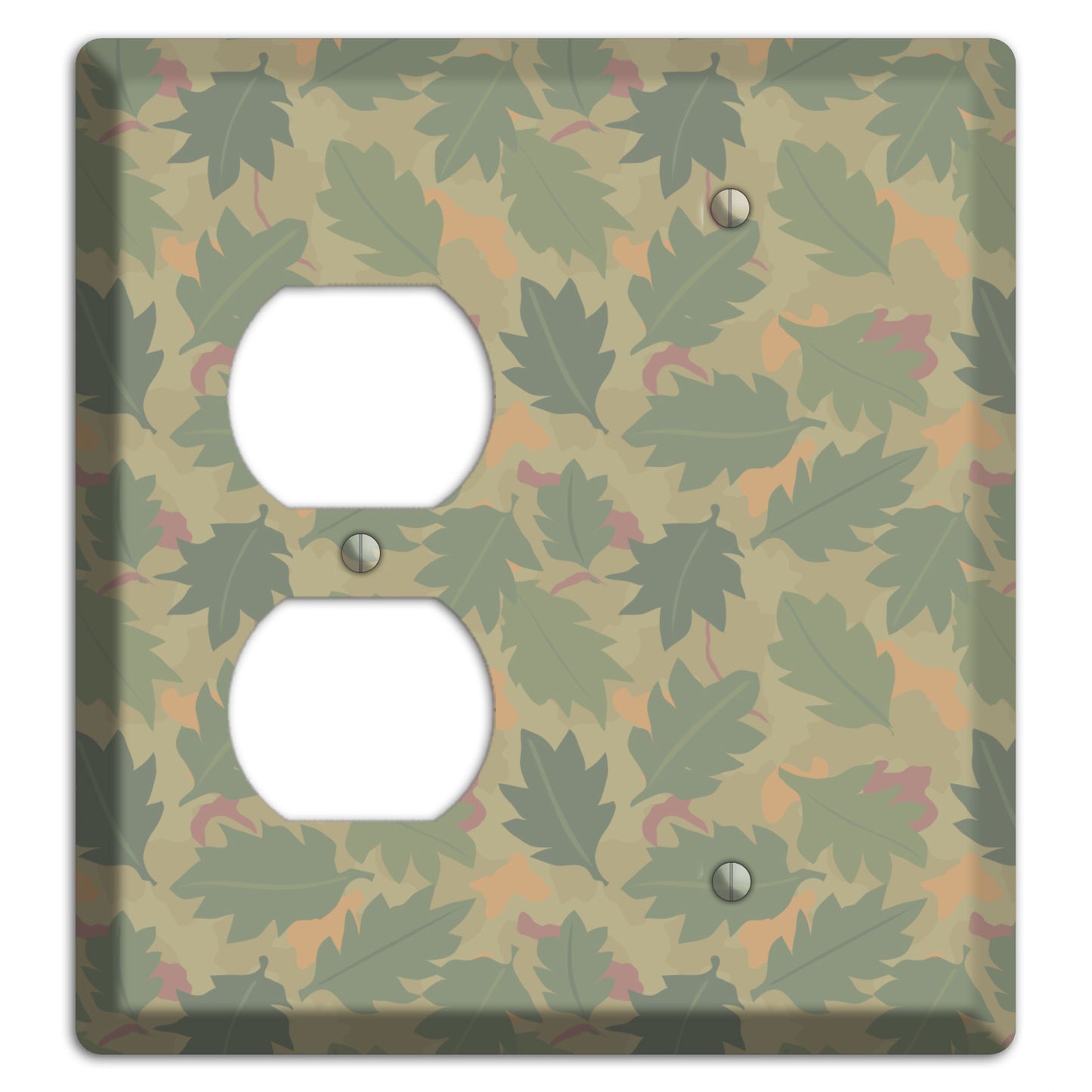 Wine Leaf Camo Duplex / Blank Wallplate