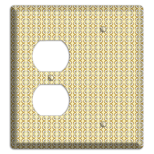 Yellow Offset Bullseye Duplex / Blank Wallplate