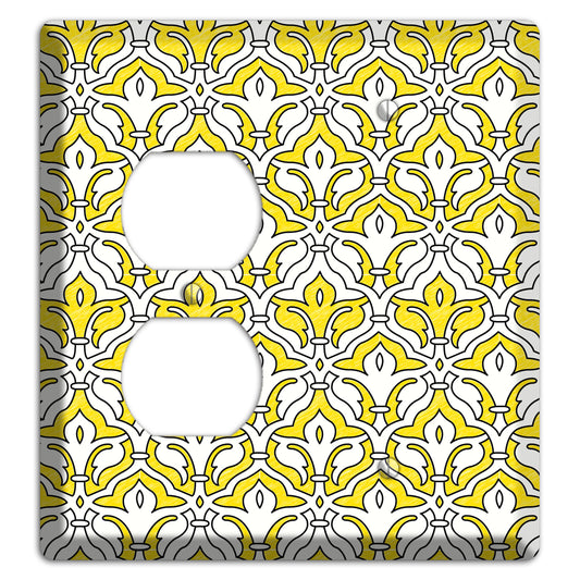 Yellow Scallop Tapestry Duplex / Blank Wallplate