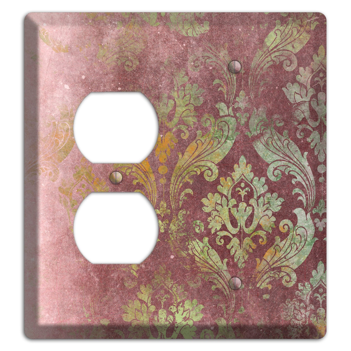 Roman Coffee Whimsical Damask Duplex / Blank Wallplate