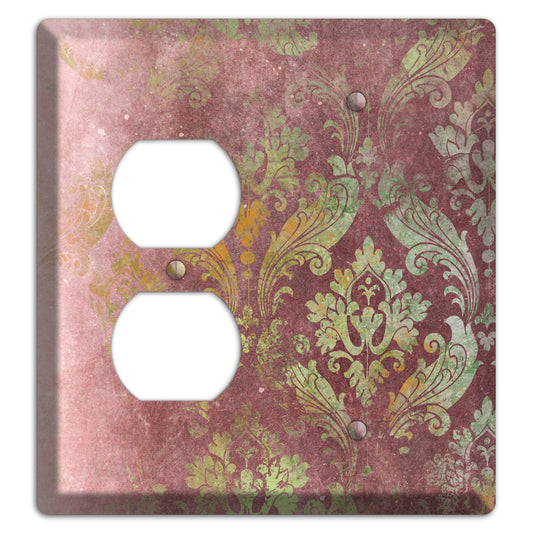 Roman Coffee Whimsical Damask Duplex / Blank Wallplate