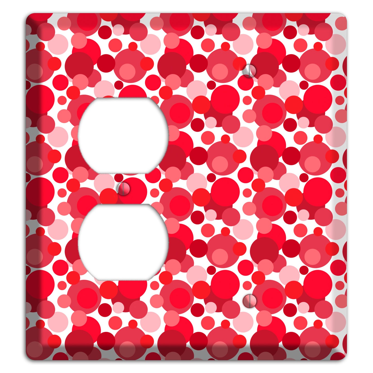 Multi Red Bubble Dots Duplex / Blank Wallplate