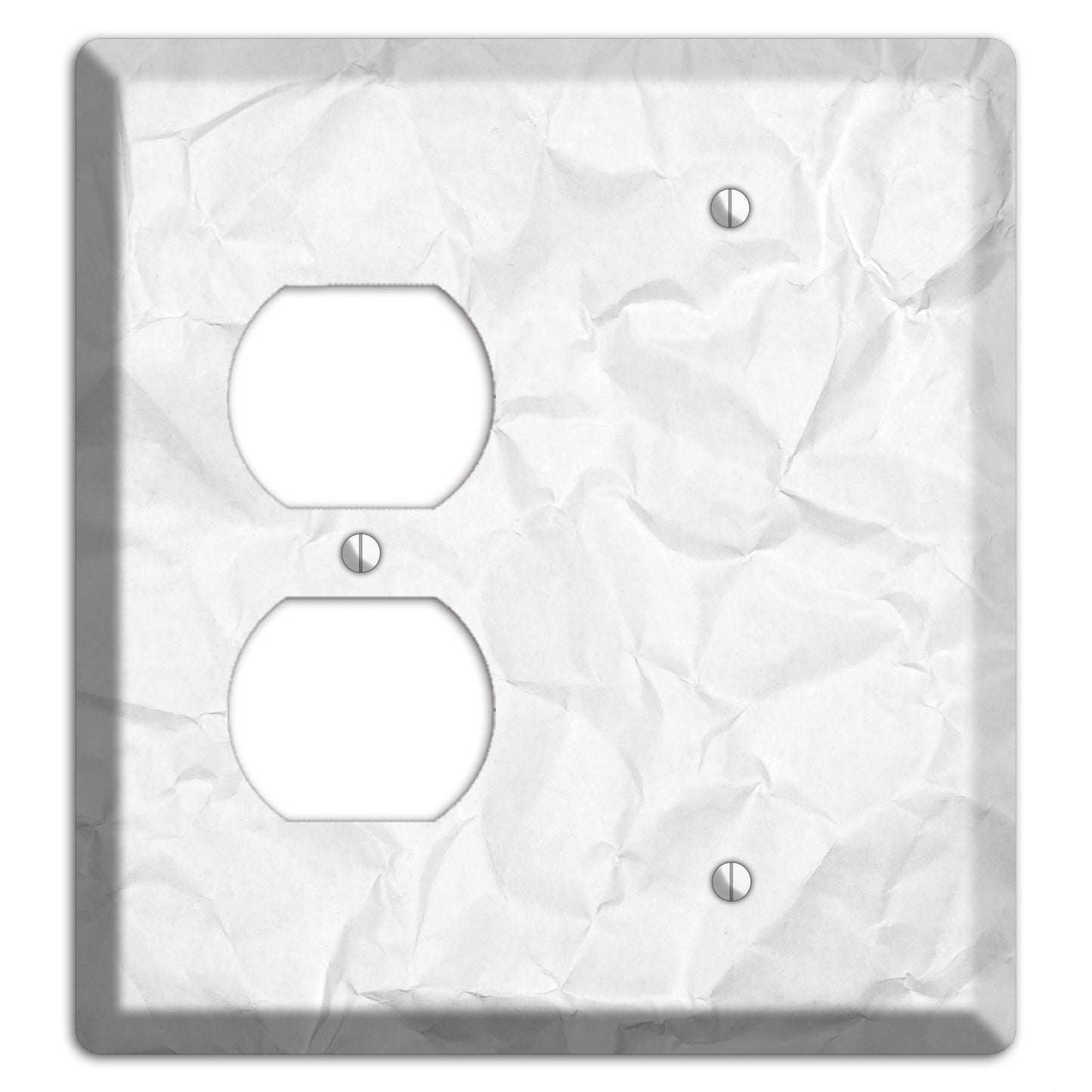 Concrete Crinkled Paper Duplex / Blank Wallplate