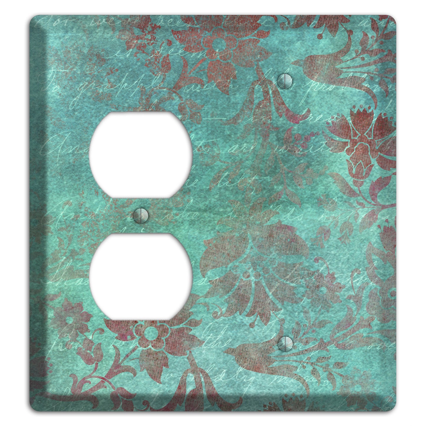 Sea Nymph Whimsical Damask Duplex / Blank Wallplate