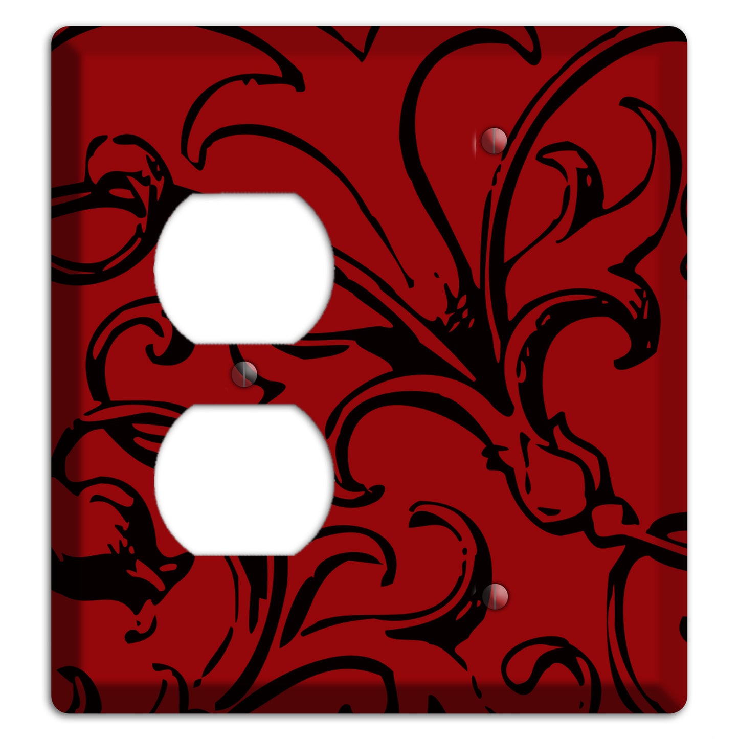 Victorian Red Duplex / Blank Wallplate