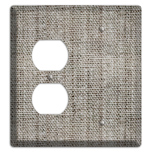 Zorba Burlap Duplex / Blank Wallplate