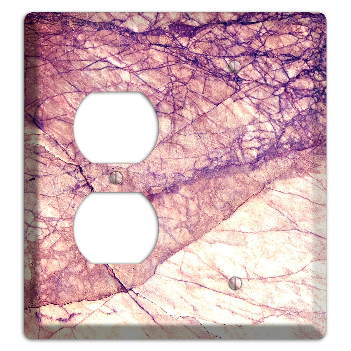 Cavern Pink Marble Duplex / Blank Wallplate