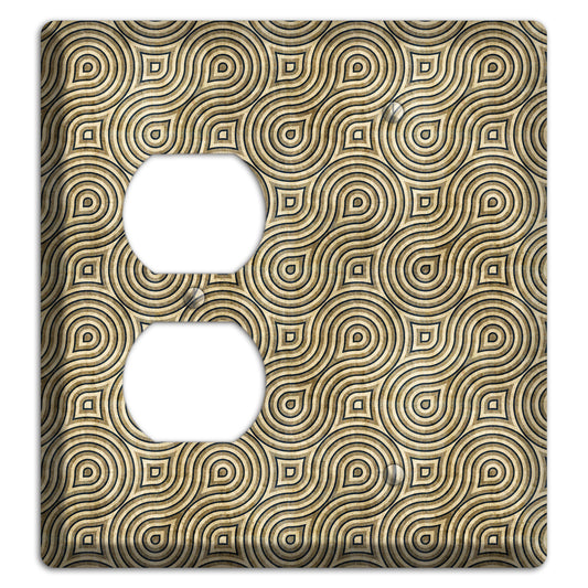 Olive Swirl Duplex / Blank Wallplate