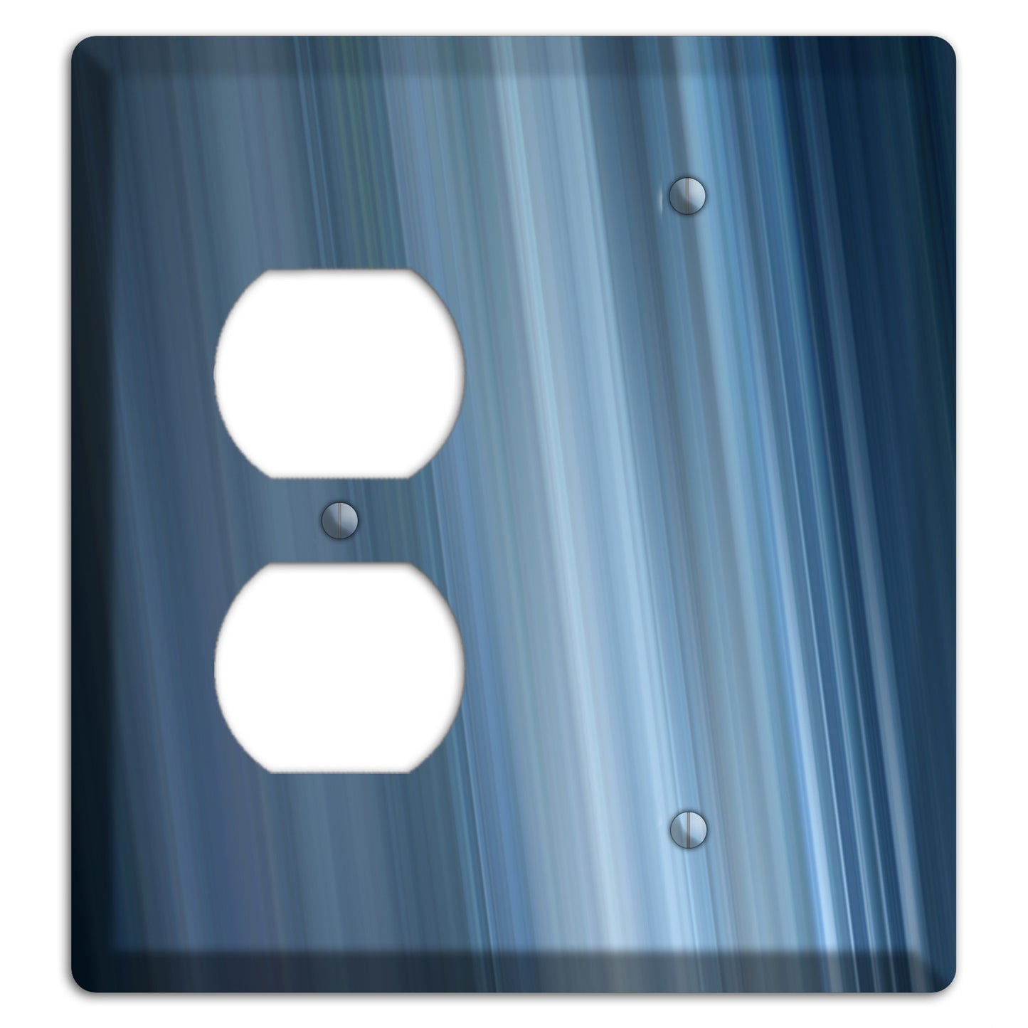 Dusty Blue Ray of Light 2 Duplex / Blank Wallplate