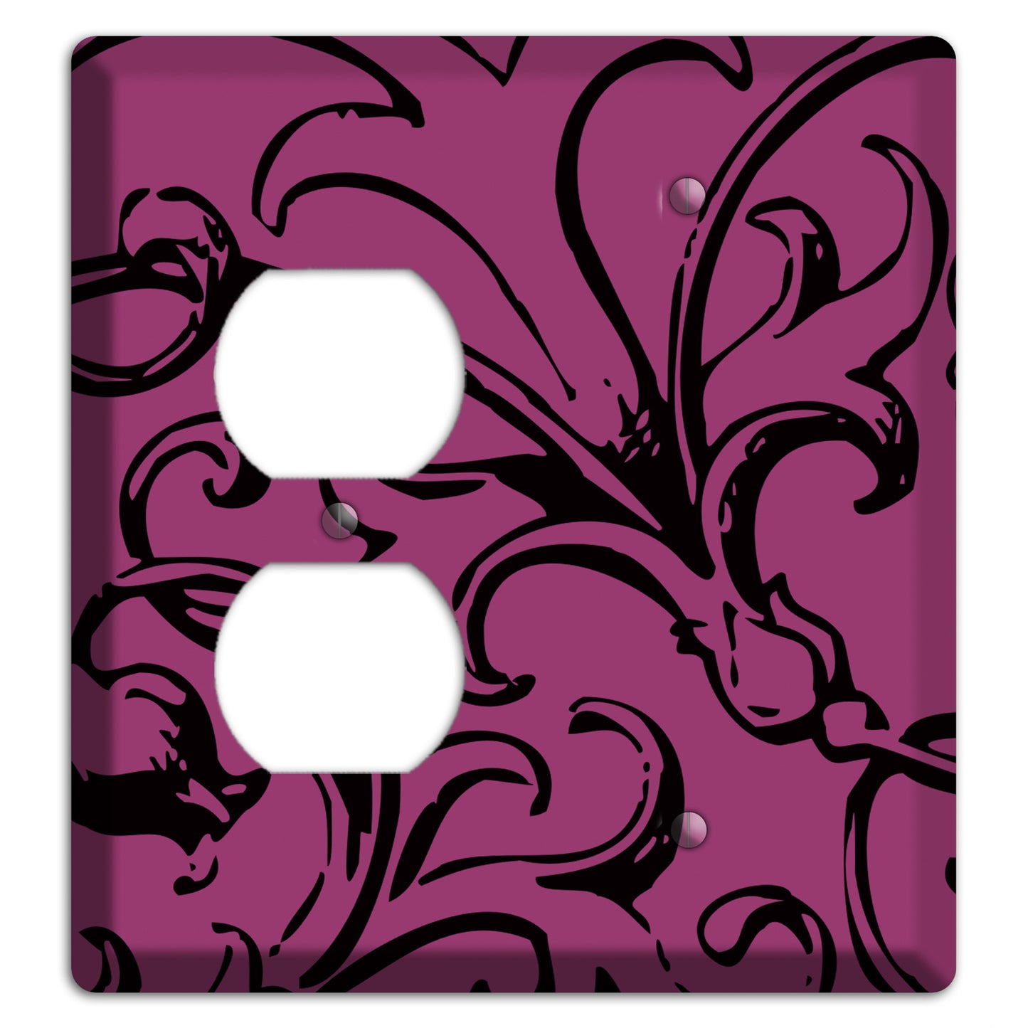 Victorian Fuschia Duplex / Blank Wallplate