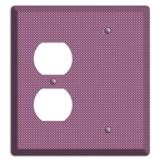 Multi Plum Tiled Tiny Foulard Duplex / Blank Wallplate