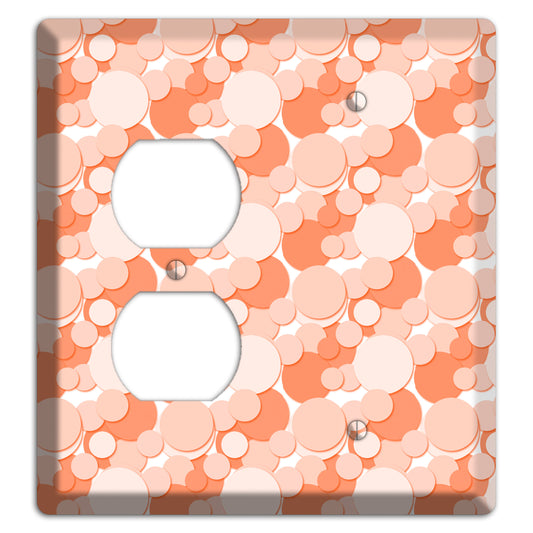 Multi Coral Bubble Dots Duplex / Blank Wallplate