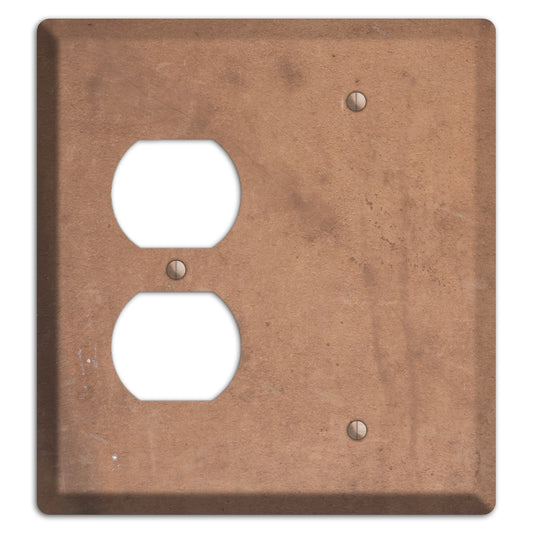 Light Brown Concrete Duplex / Blank Wallplate