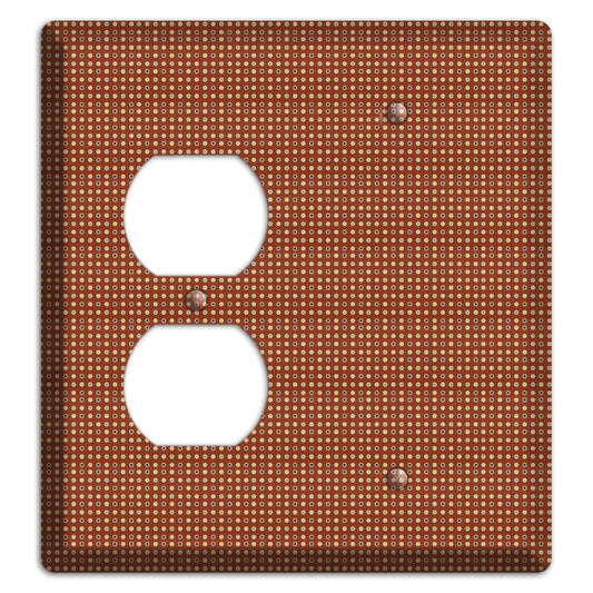 Maroon Weave Duplex / Blank Wallplate