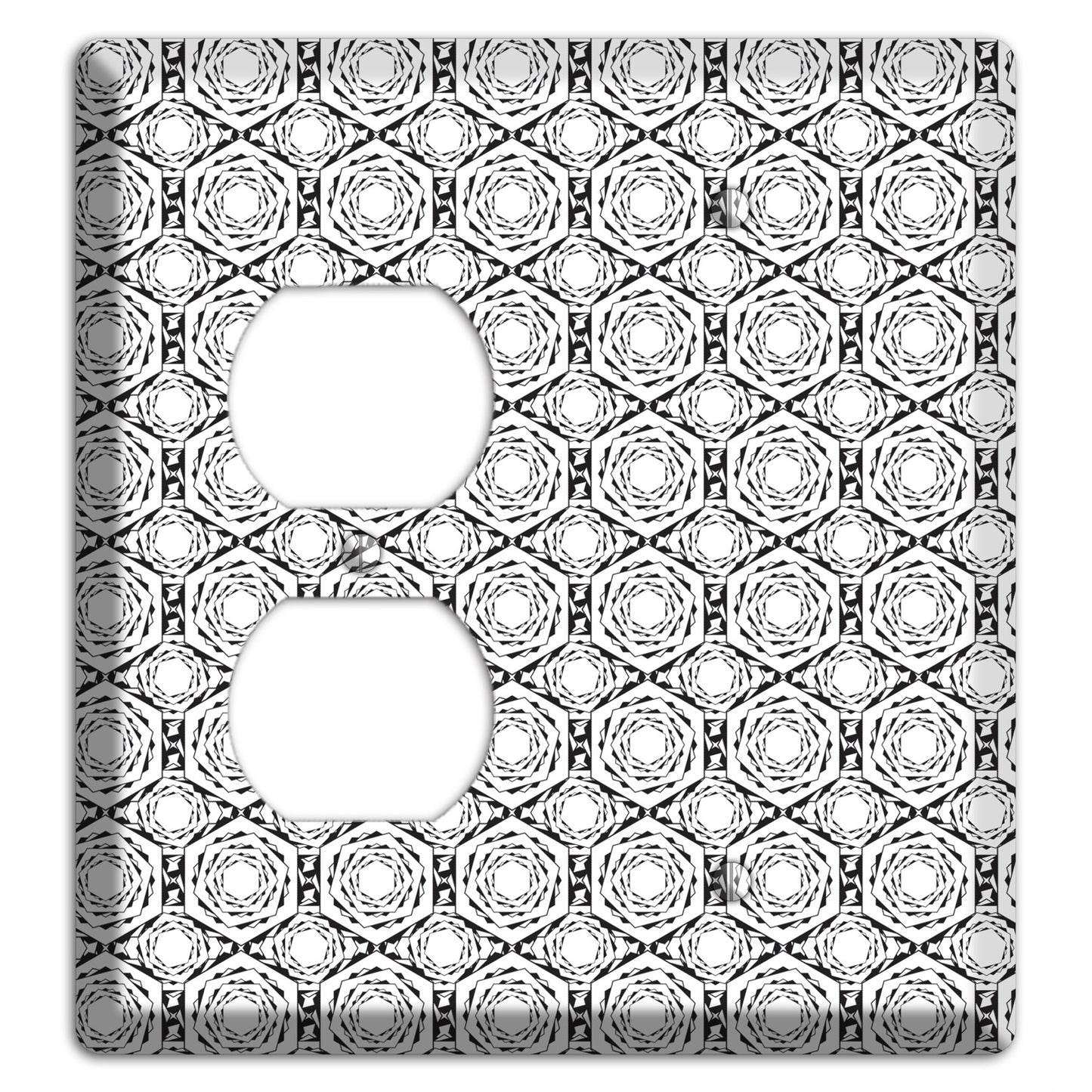 Overlay Hexagon Rotation Repeat Duplex / Blank Wallplate