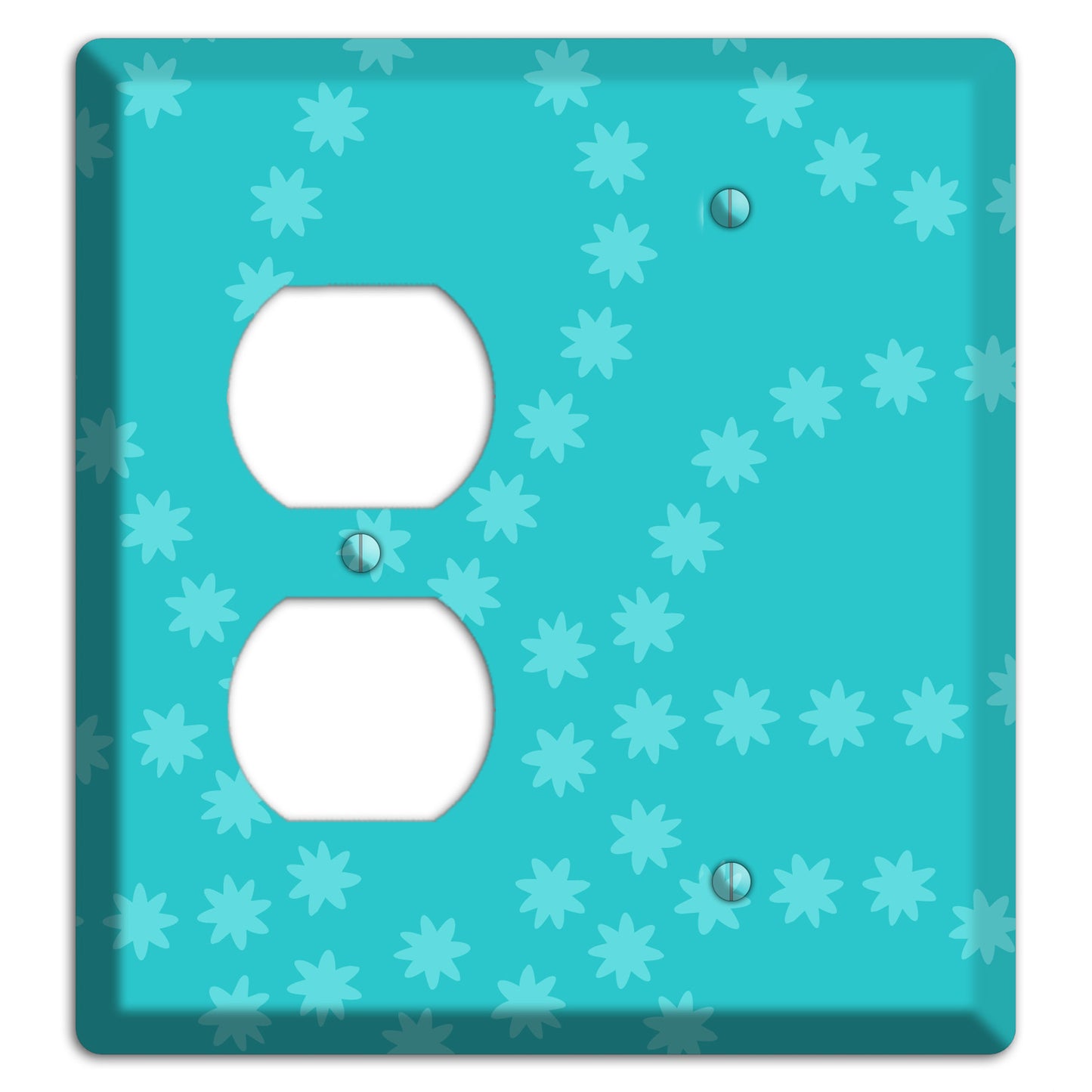 Multi Turquoise Constellation Duplex / Blank Wallplate