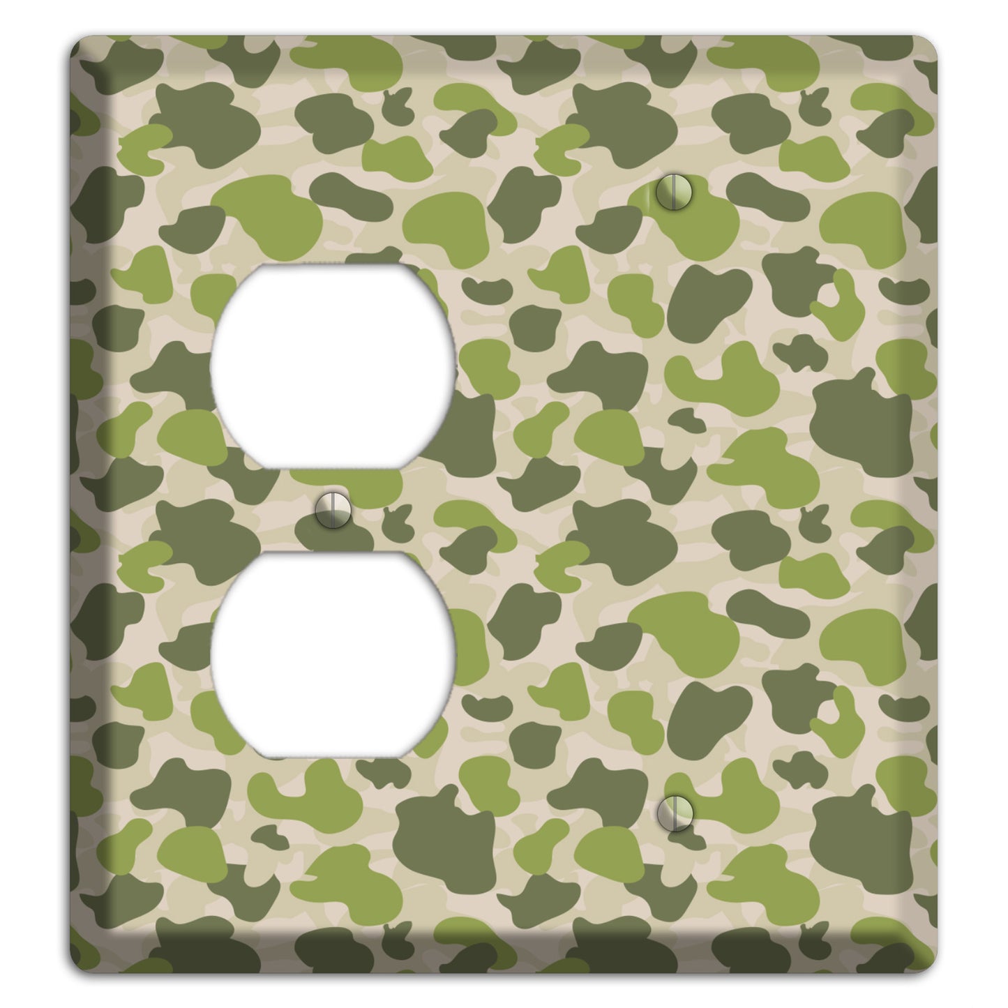 Jungle Green Parachute Camo Duplex / Blank Wallplate