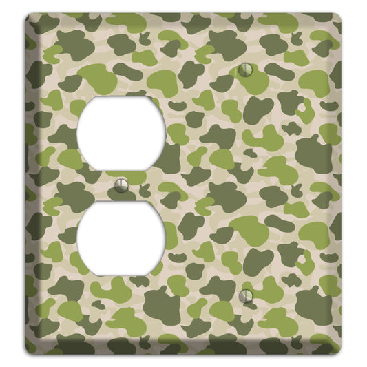 Jungle Green Parachute Camo Duplex / Blank Wallplate