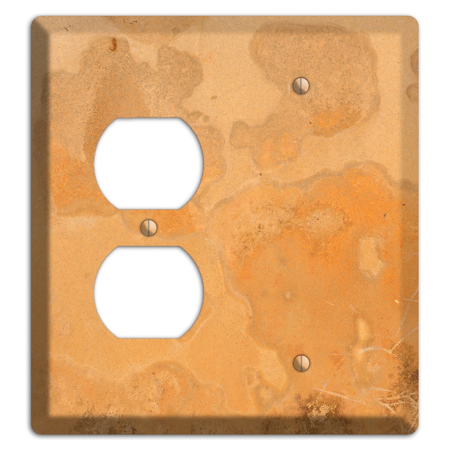 Tan Concrete Duplex / Blank Wallplate