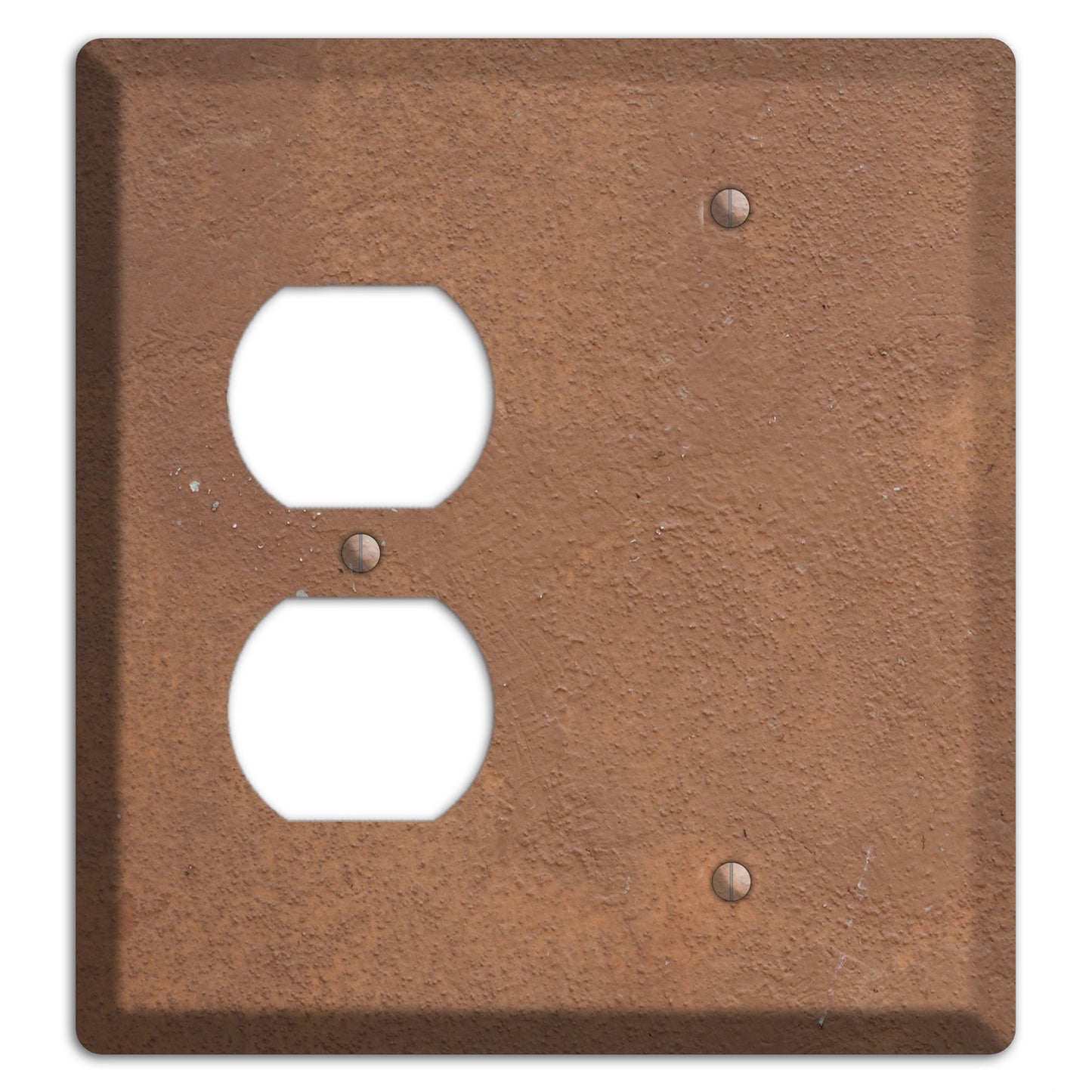 Brown Concrete Duplex / Blank Wallplate