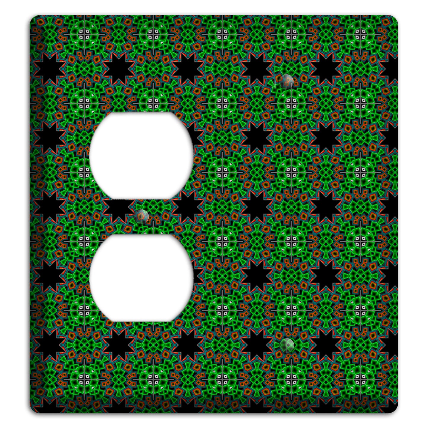 Green Foulard 2 Duplex / Blank Wallplate