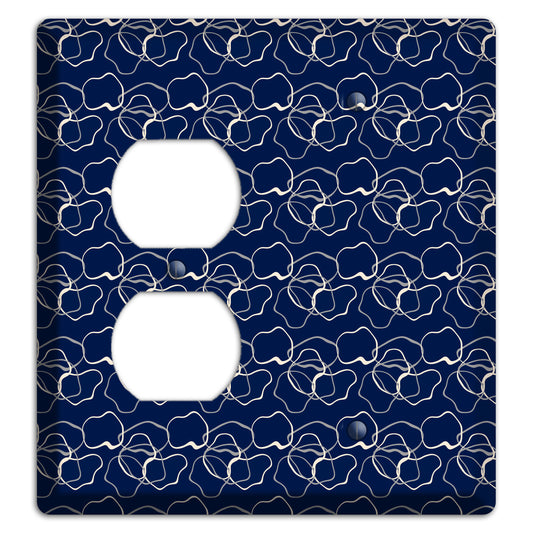 Blue with Irregular Circles Duplex / Blank Wallplate