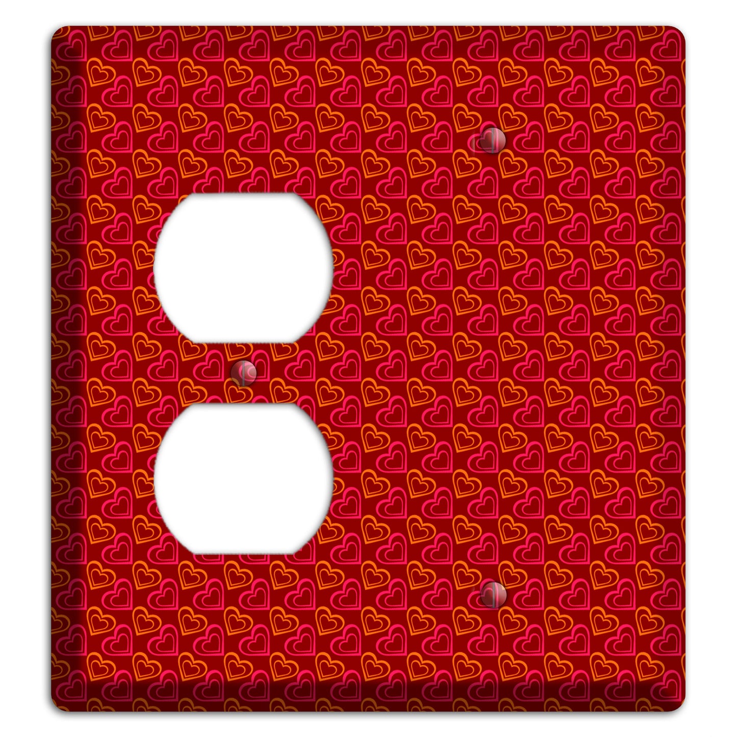 Red and Orange Hearts Duplex / Blank Wallplate