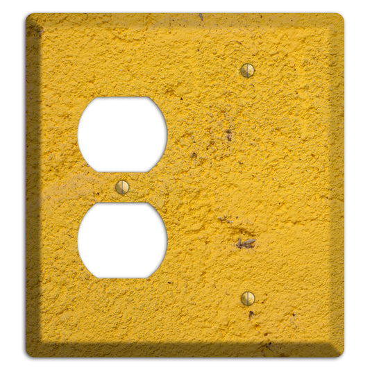 Yellow Concrete Duplex / Blank Wallplate