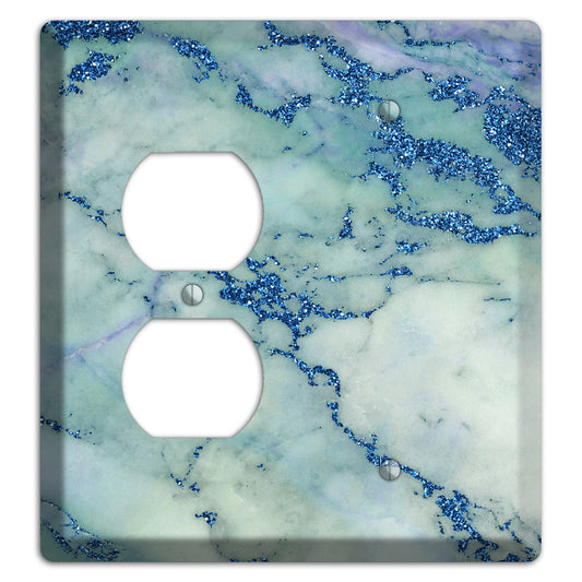 Opal marble Duplex / Blank Wallplate