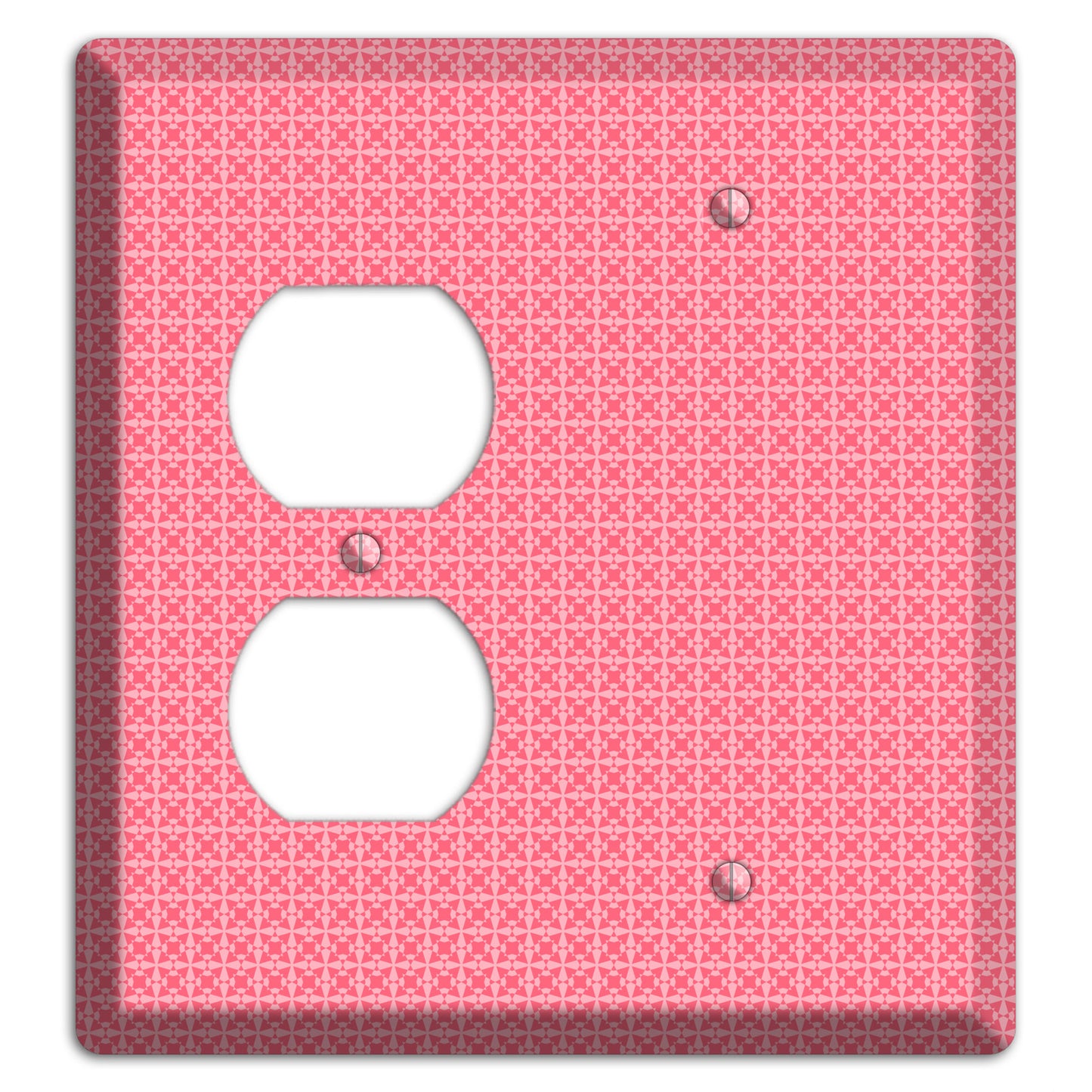 Multi Pink Tiled Arabesque Duplex / Blank Wallplate