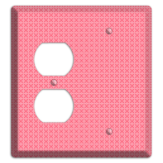 Multi Pink Tiled Arabesque Duplex / Blank Wallplate