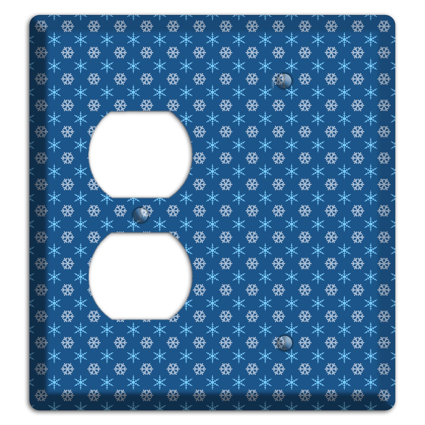 Blue Foulard Duplex / Blank Wallplate