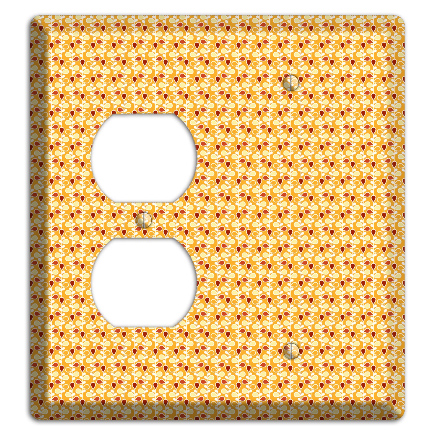 Tiny Yellow Teardrop Vine Duplex / Blank Wallplate