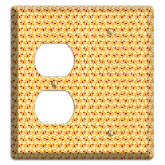 Tiny Yellow Teardrop Vine Duplex / Blank Wallplate