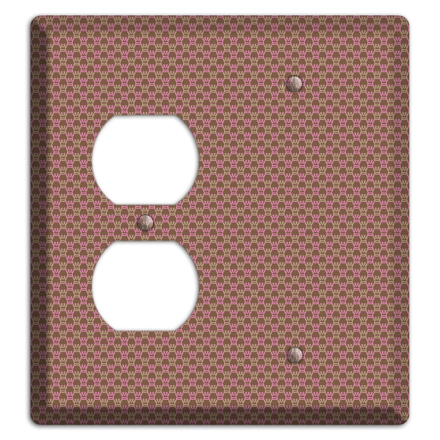 Brown Foulard Duplex / Blank Wallplate